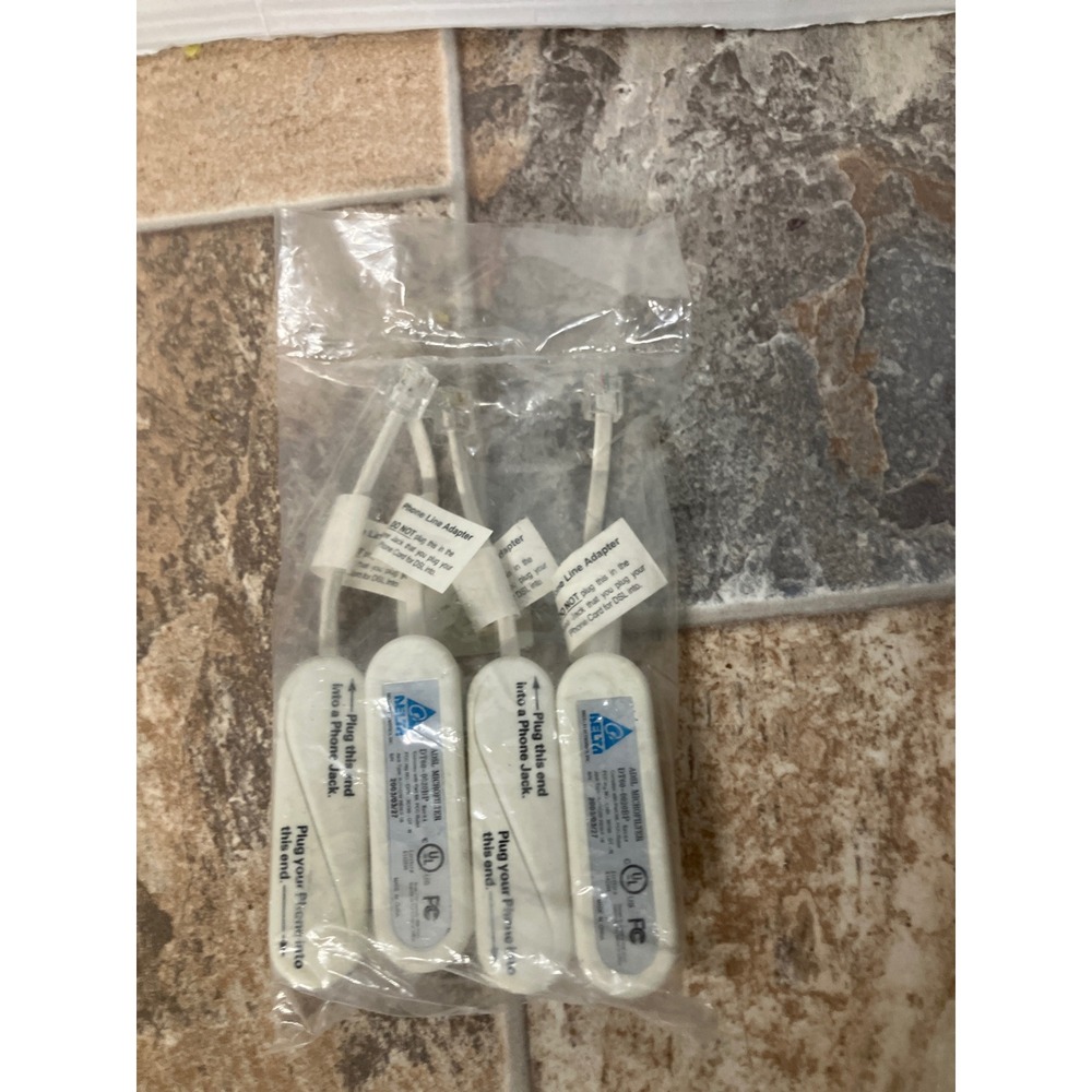 DELTA‎ Microfilter DSL Phone Line Adapter 4 Pack